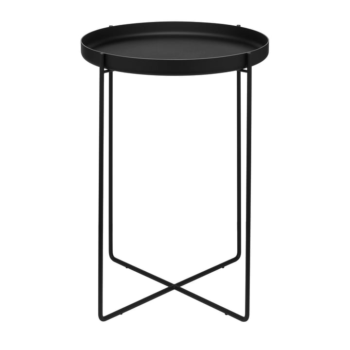 e15 - CM05 Habibi Side Table H 47 Ø 37 cm in jet black