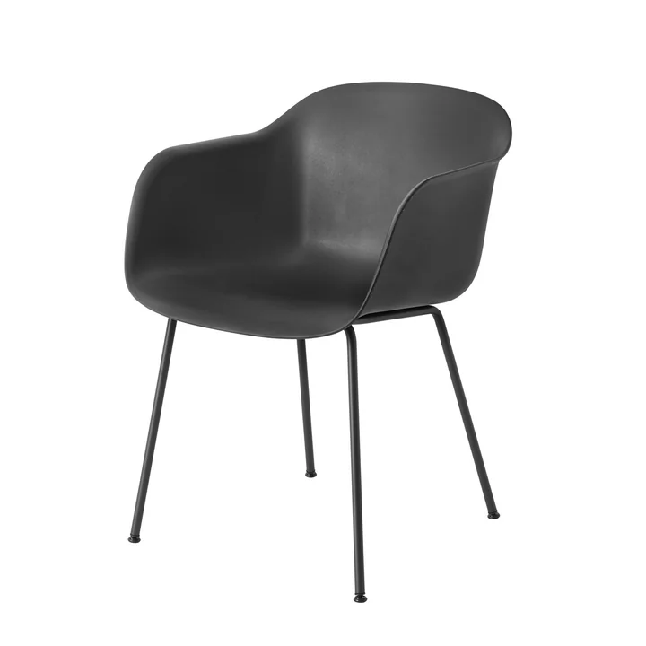 Fiber Chair Tube Base from Muuto in black