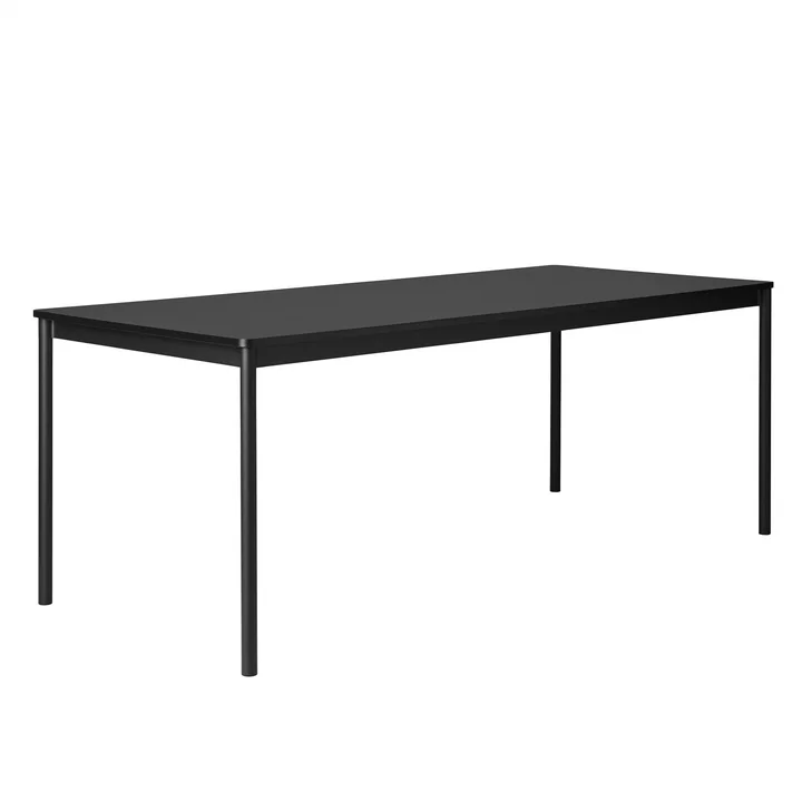 Muuto - Base Table 190 x 85 cm, black / ABS edge