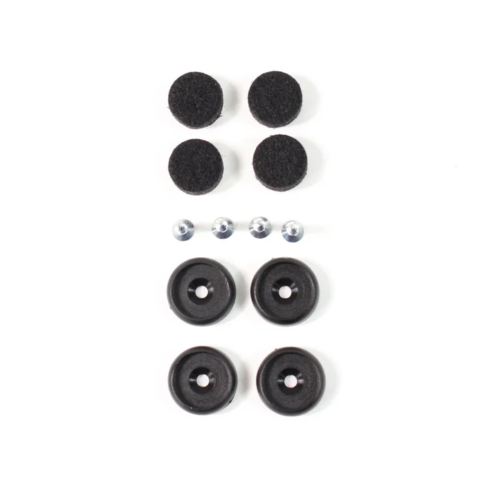 Felt glider set for Plastic Chair DSW / DAW set of 4 from Vitra in black / black