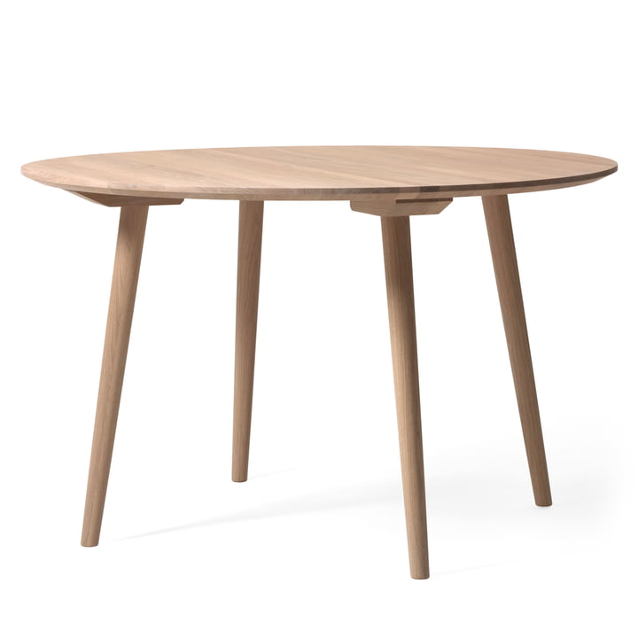 In Between table SK4 Ø 120 cm by &Tradition in oiled white oak