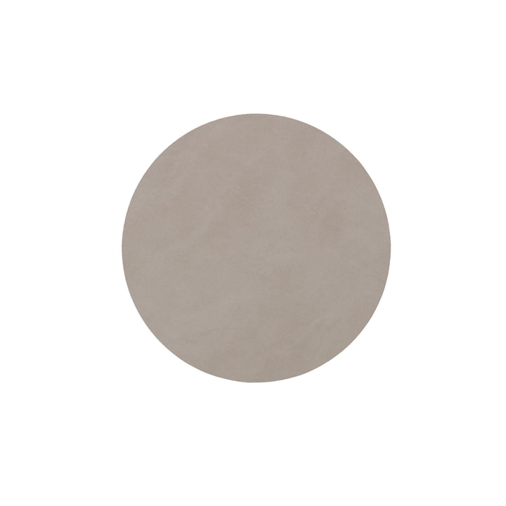 Glass coaster round Ø 10 cm from LindDNA in Nupo light grey