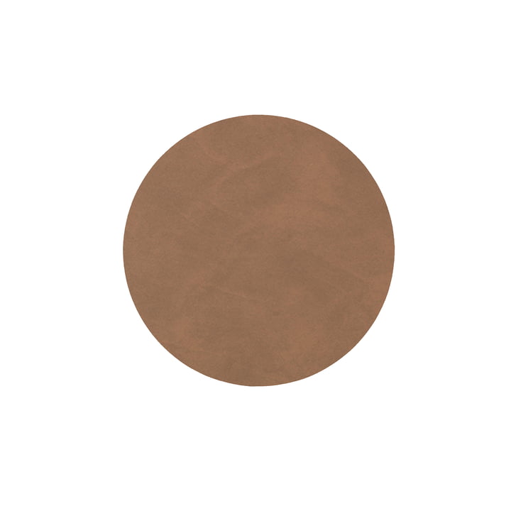 Glass coaster round Ø 10 cm from LindDNA in Nupo brown