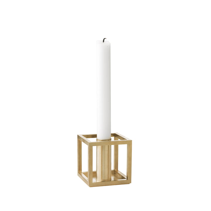 by Lassen - Kubus 1 Candlestick, gold-plated