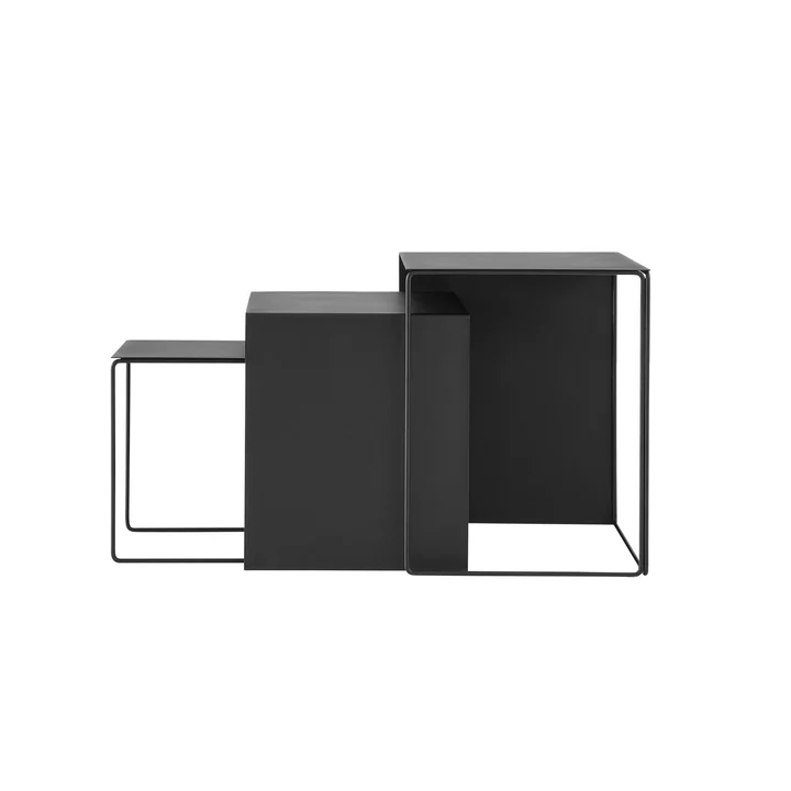 Cluster Tables (Set of 3) by Ferm Living in black