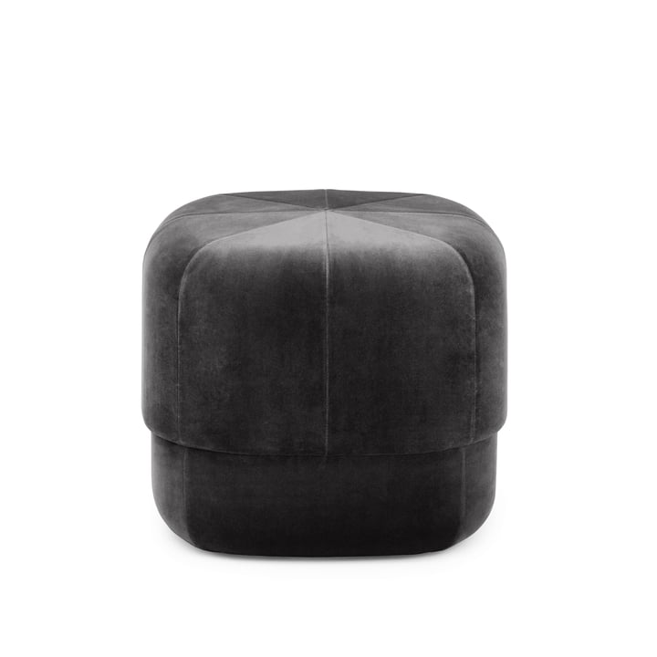Circus Pouf in small from Normann Copenhagen in velour in grey