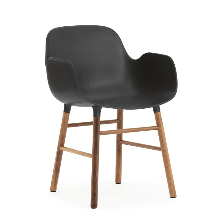 Normann Copenhagen - Form Armchair, Wood Legs, walnut / black