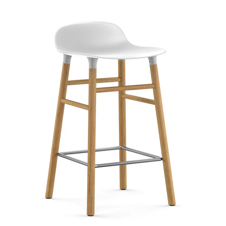 Form table 65 cm by Normann Copenhagen made of oak in white