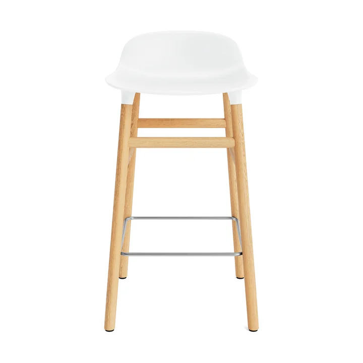 Form Bar Stool 65 cm by Normann Copenhagen made of oak in white