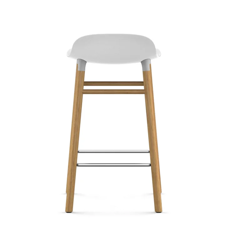 Form Bar Stool 65 cm by Normann Copenhagen made of oak in white