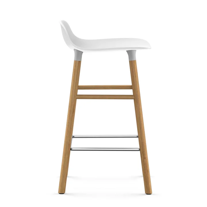 Form Bar Stool 65 cm by Normann Copenhagen made of oak in white