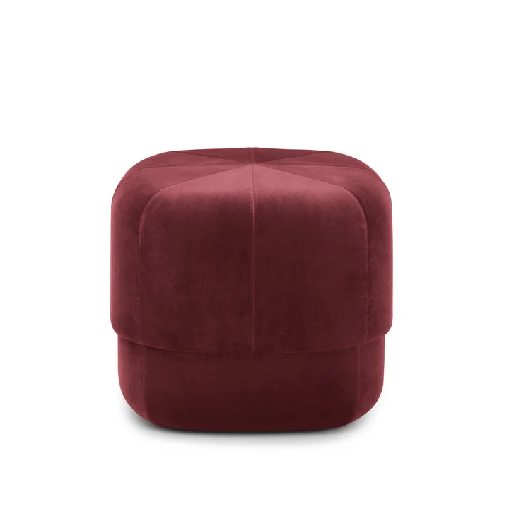 Circus Pouf in small from Normann Copenhagen made of velour in dark red