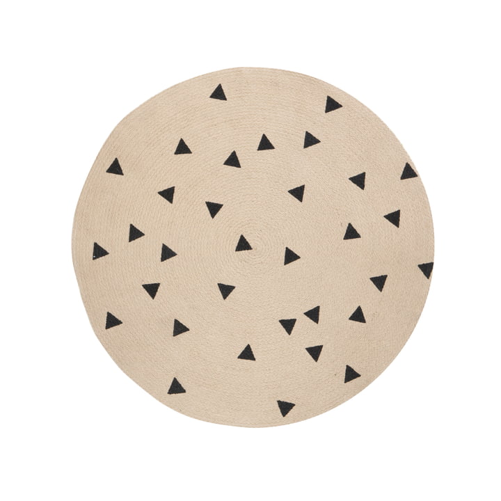 Triangle Jute Rug Ø 100 cm by ferm Living