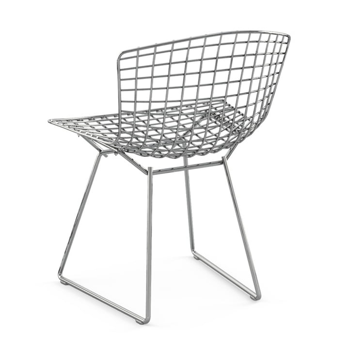 Steel wire chair from Knoll from behind