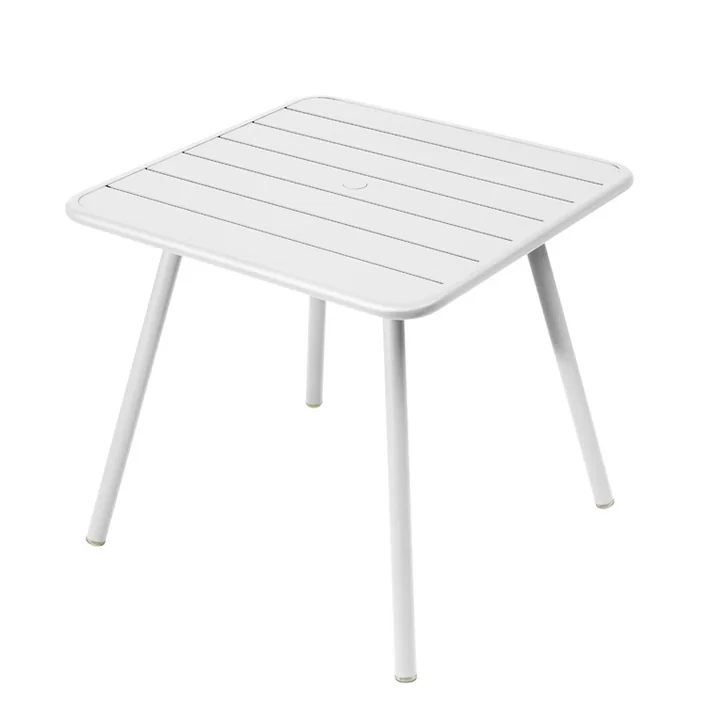Luxembourg Table 80 x 80 cm by Fermob in cotton white