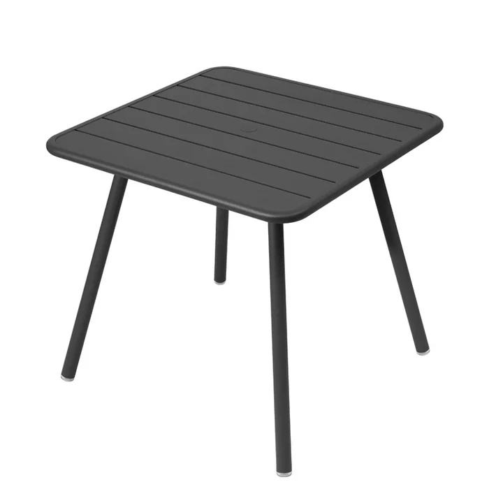 Luxembourg Table 80 x 80 cm by Fermob in anthracite
