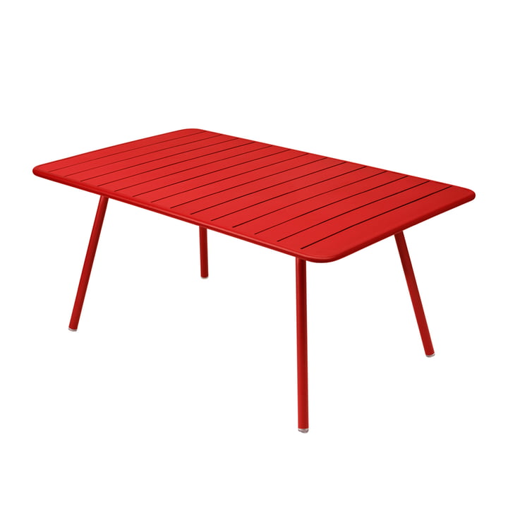 Luxembourg Table 165 x 100 cm by Fermob in poppy red