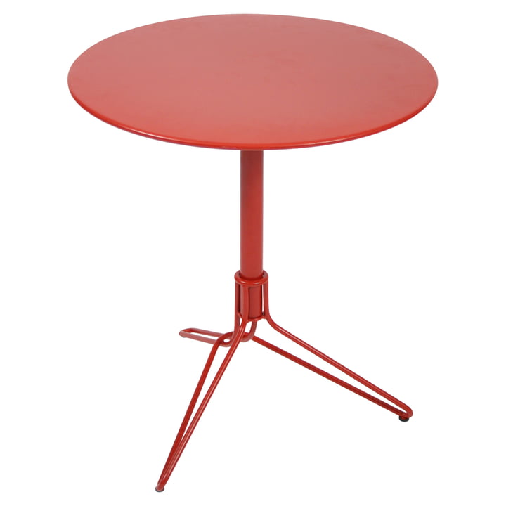 Flower Bistro Table Ø 67cm by Fermob in poppy red