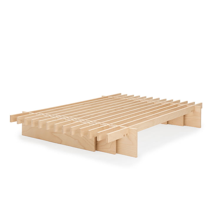 Parallel Bed from Tojo made of beech wood