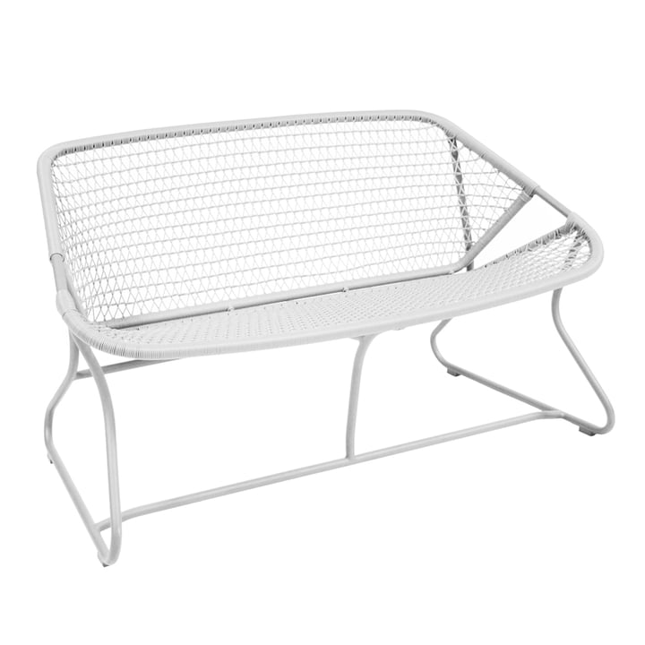 Sixties Bench Fermob in cotton white