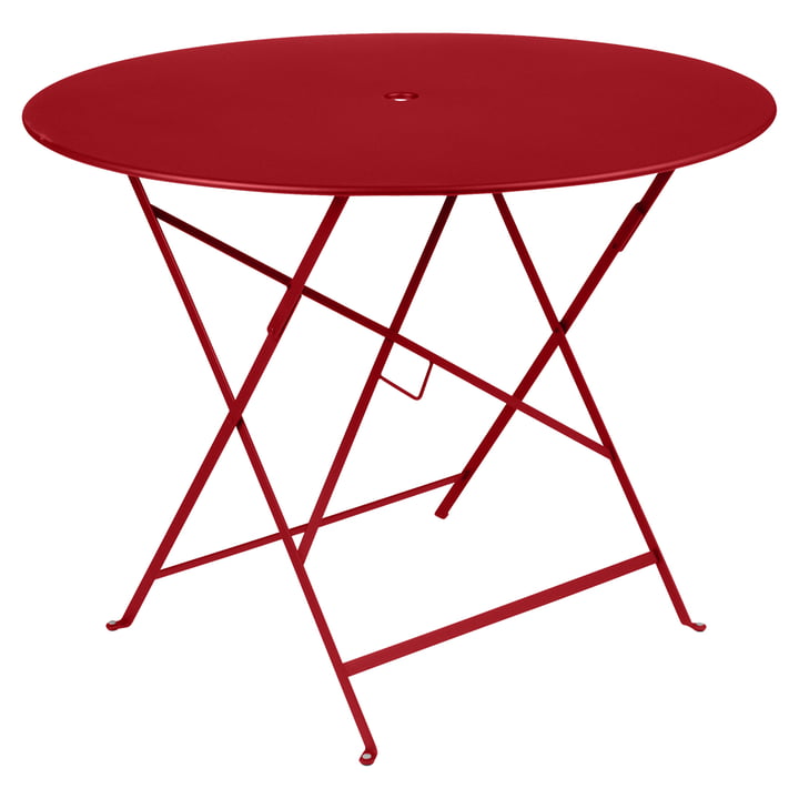Bistro Folding table Ø 96 cm from Fermob in poppy red