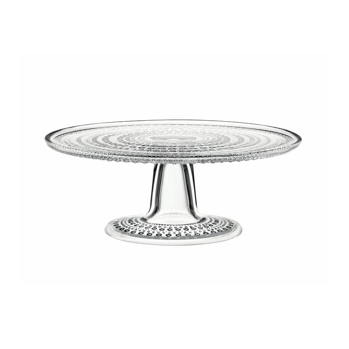 Kastehelmi Cake plate with foot 24 cm from Iittala in clear
