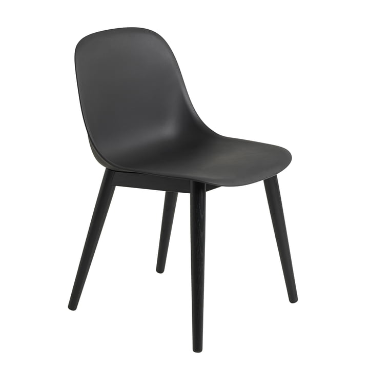 Fiber Side Chair Wood Base from Muuto in black