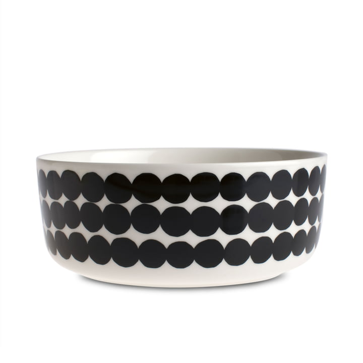 Oiva Räsymatto bowl 1500 ml from Marimekko in white / black