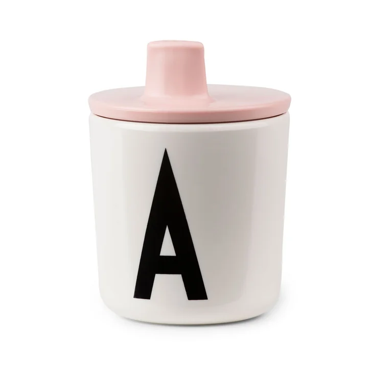 AJ beak mug with cup lid from Design Letters in pink