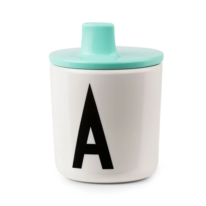 AJ beak mug with cup lid from Design Letters in turquoise