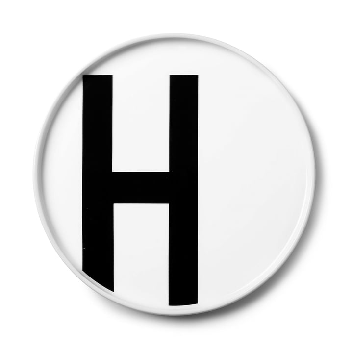The AJ porcelain plate H from Design Letters
