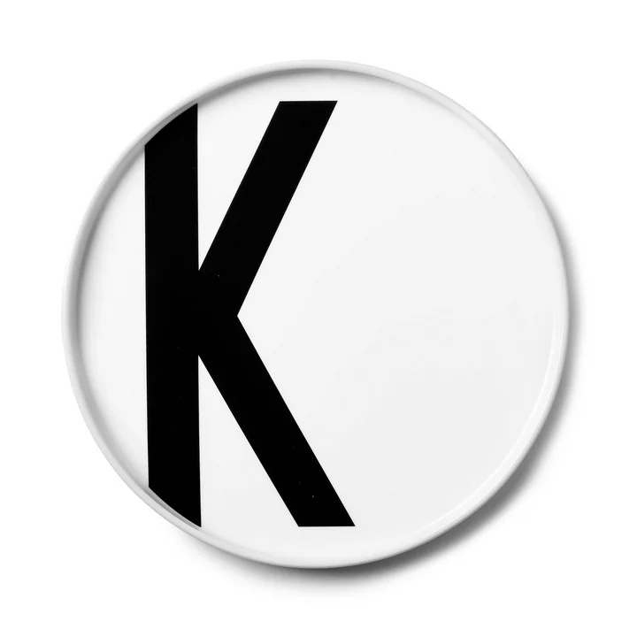 The AJ porcelain plate K from Design Letters