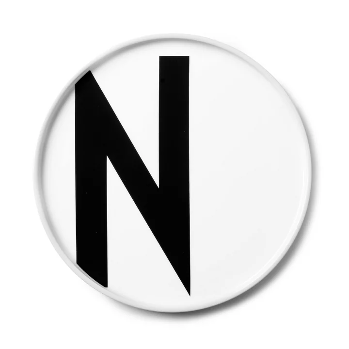 The AJ porcelain plate N from Design Letters