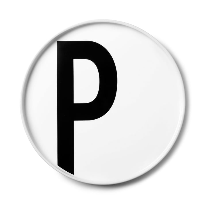 The AJ porcelain plate P from Design Letters -