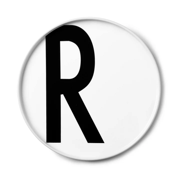 The AJ porcelain plate R from Design Letters