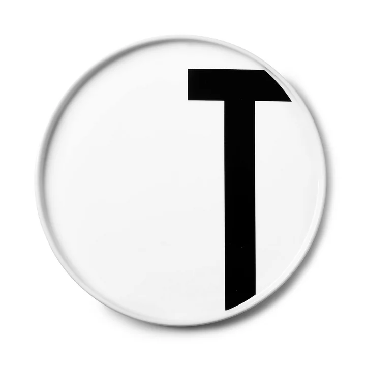 The AJ porcelain plate T from Design Letters