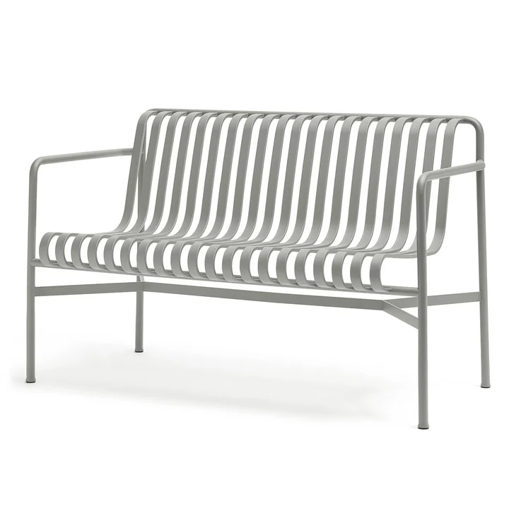 The Palissade Dining Bench from HAY in light gray