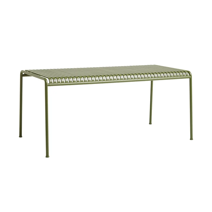 The Palissade table from HAY in olive with a size of 160 x 80 cm