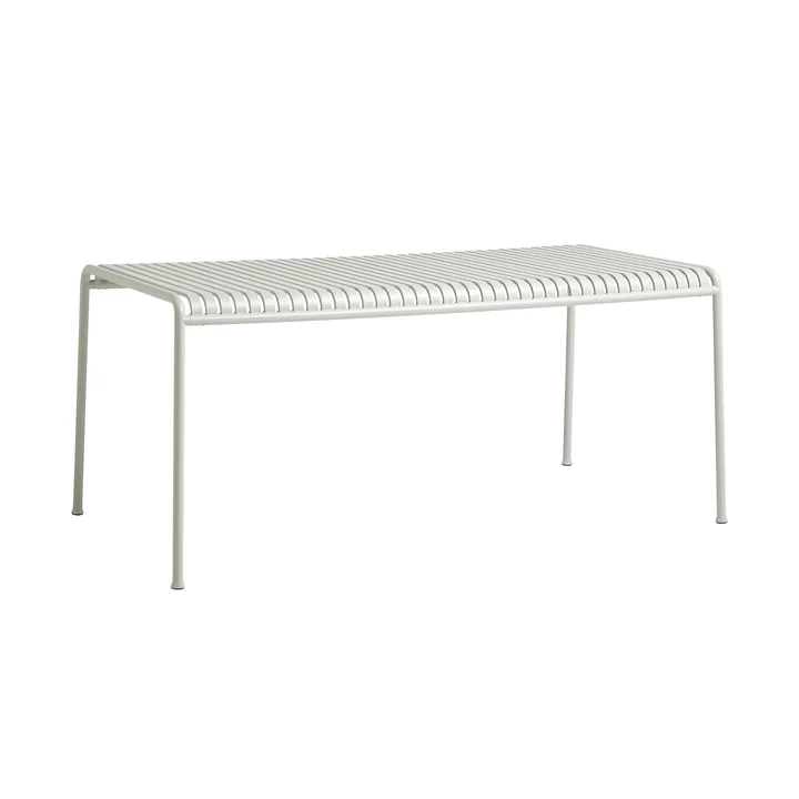 The Palissade table from HAY in light gray with a size of 160 x 80 cm