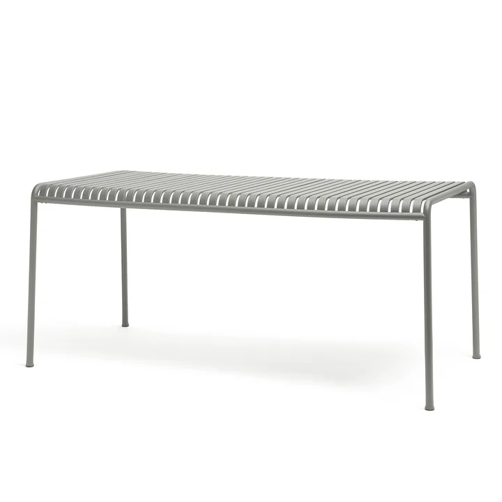 The Palissade table from HAY in light gray with a size of 160 x 80 cm