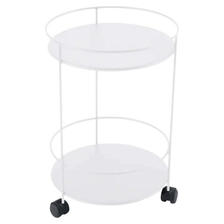 Guéridons Side trolley on wheels from Fermob in cotton white