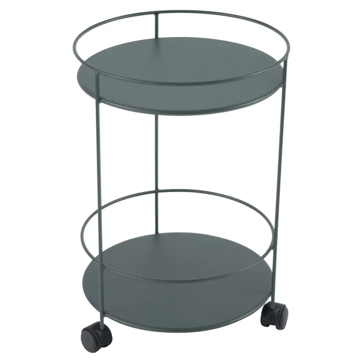 Guéridons Side trolley on casters from Fermob in thunderstorm gray