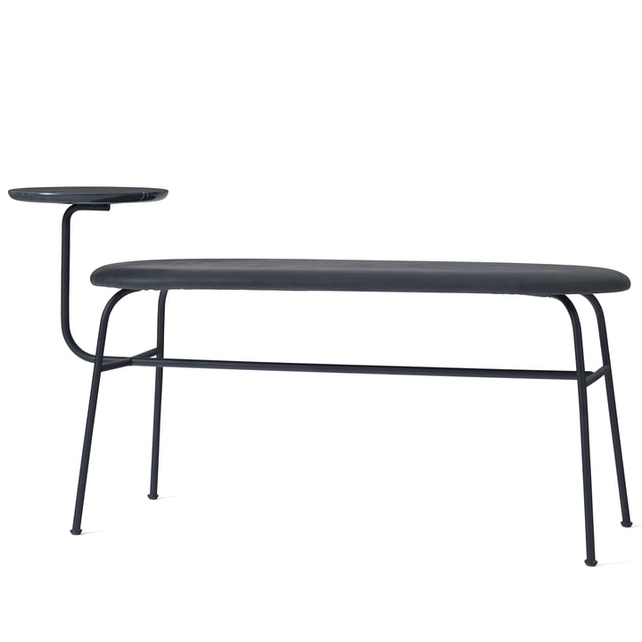 The Afteroom Bench from Audo in black with black Dunes