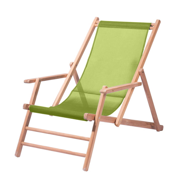 Deck chair teak from Jan Kurtz in pistachio