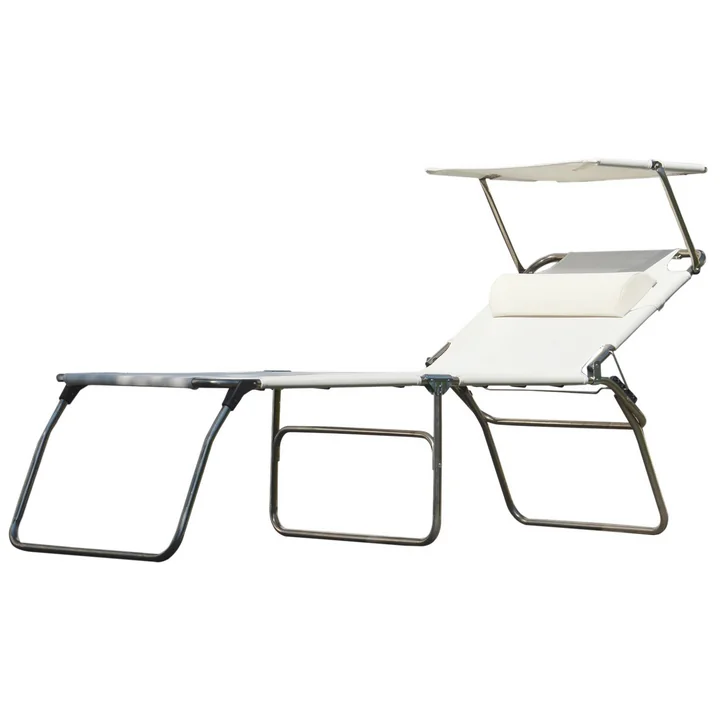 Fiam - Amigo Big Fifty Three-leg Lounger with Sunshade, white