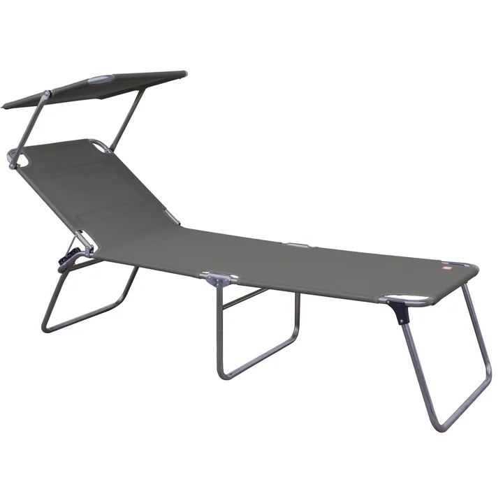 Fiam - Amigo Fourty-Sun Three-leg Lounger with Sunshade, grey