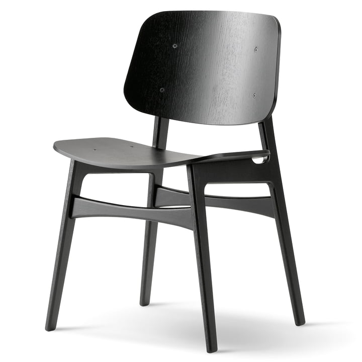 Søborg Chair by Fredericia made of black lacquered oak