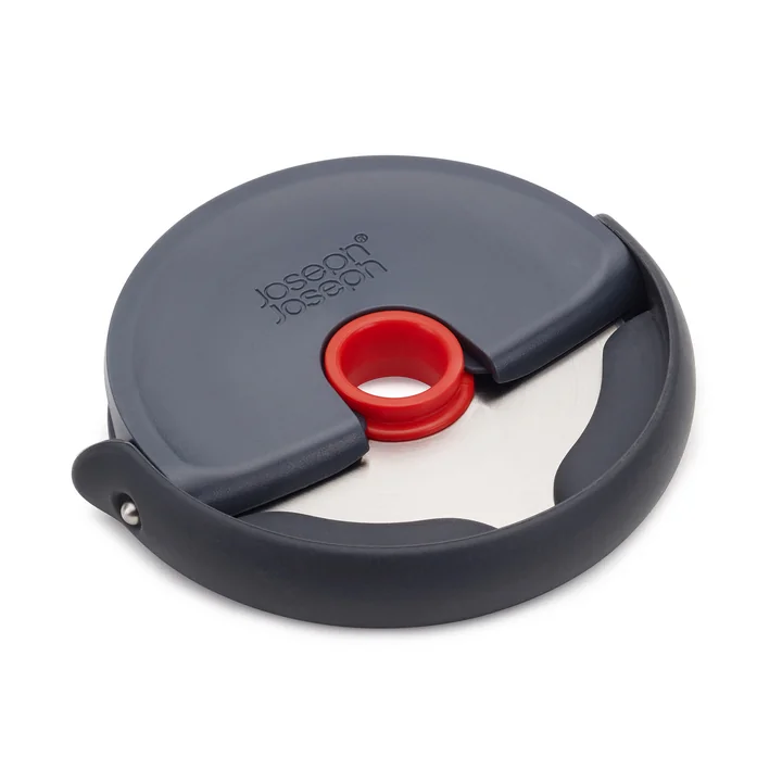 Disc Pizza Wheel by Joseph Joseph in grey and red