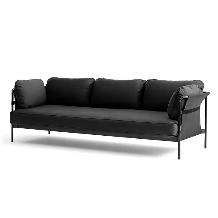 Can sofa, 3-seater in grey / Canvas grey / Canvas grey by HAY