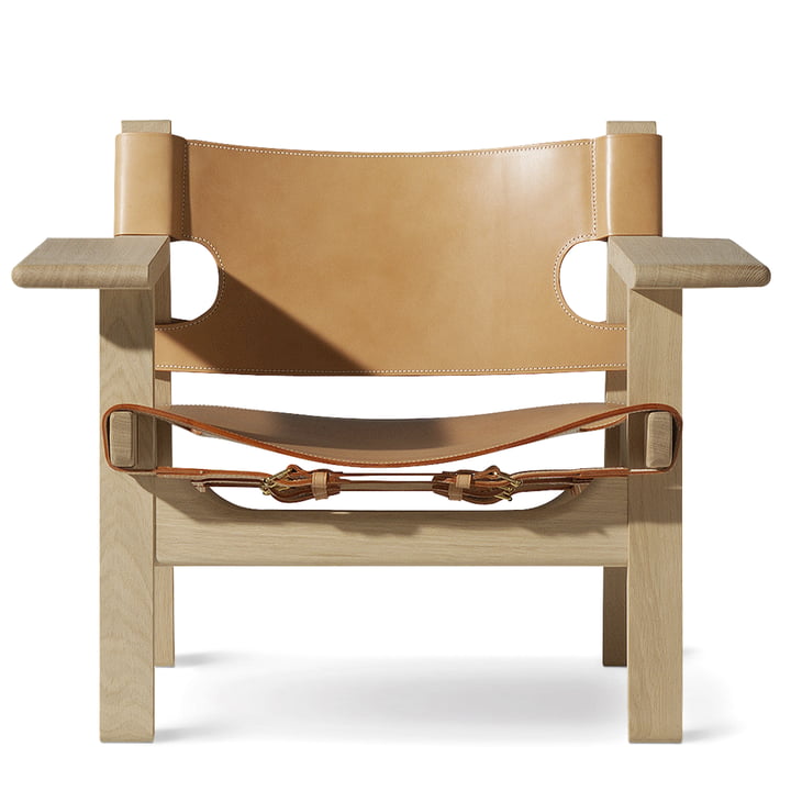 Spanish Chair by Fredericia in oak soaped and saddle leather nature